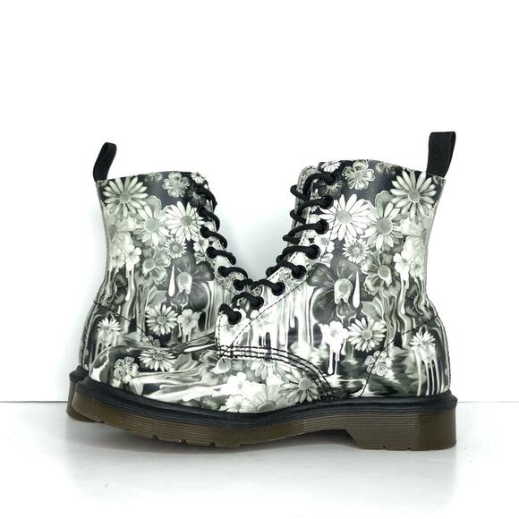 Dr Martens Floral Slime Paint Slick 1460 Pascal Lace Up Boots Women’s 6 Shoes - Picture 5 of 13